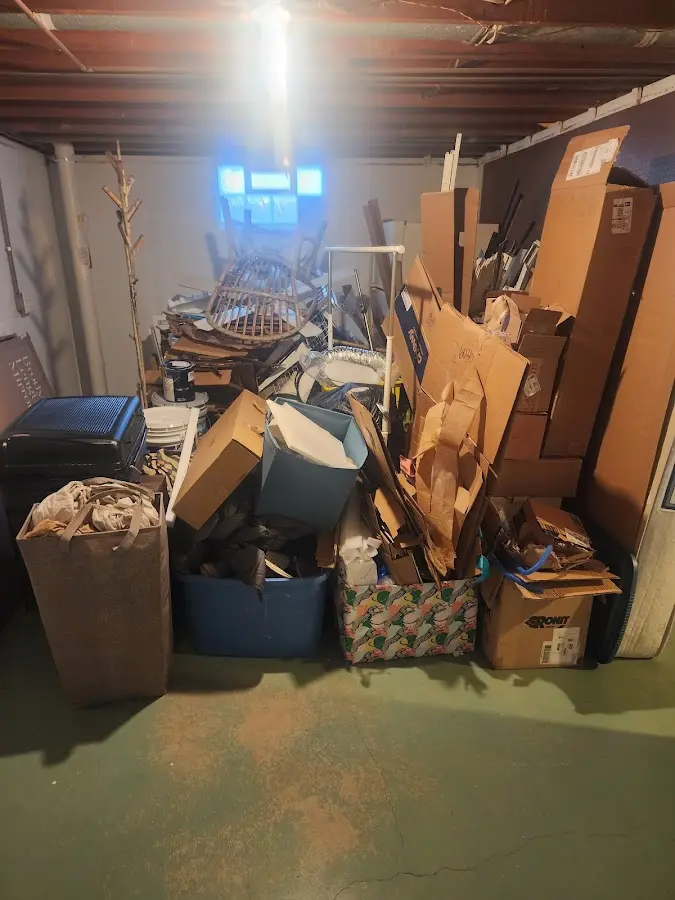 Roll-off dumpster container at job site for Cleanout Dumpster Rental in Eastvale